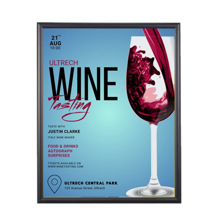 22x26 Inch Swing Frame Wide Face Metal Picture Frame - Easy Swing Open for Fast Graphic Changes - Perfect for Posters, Art Prints, and Office Decor