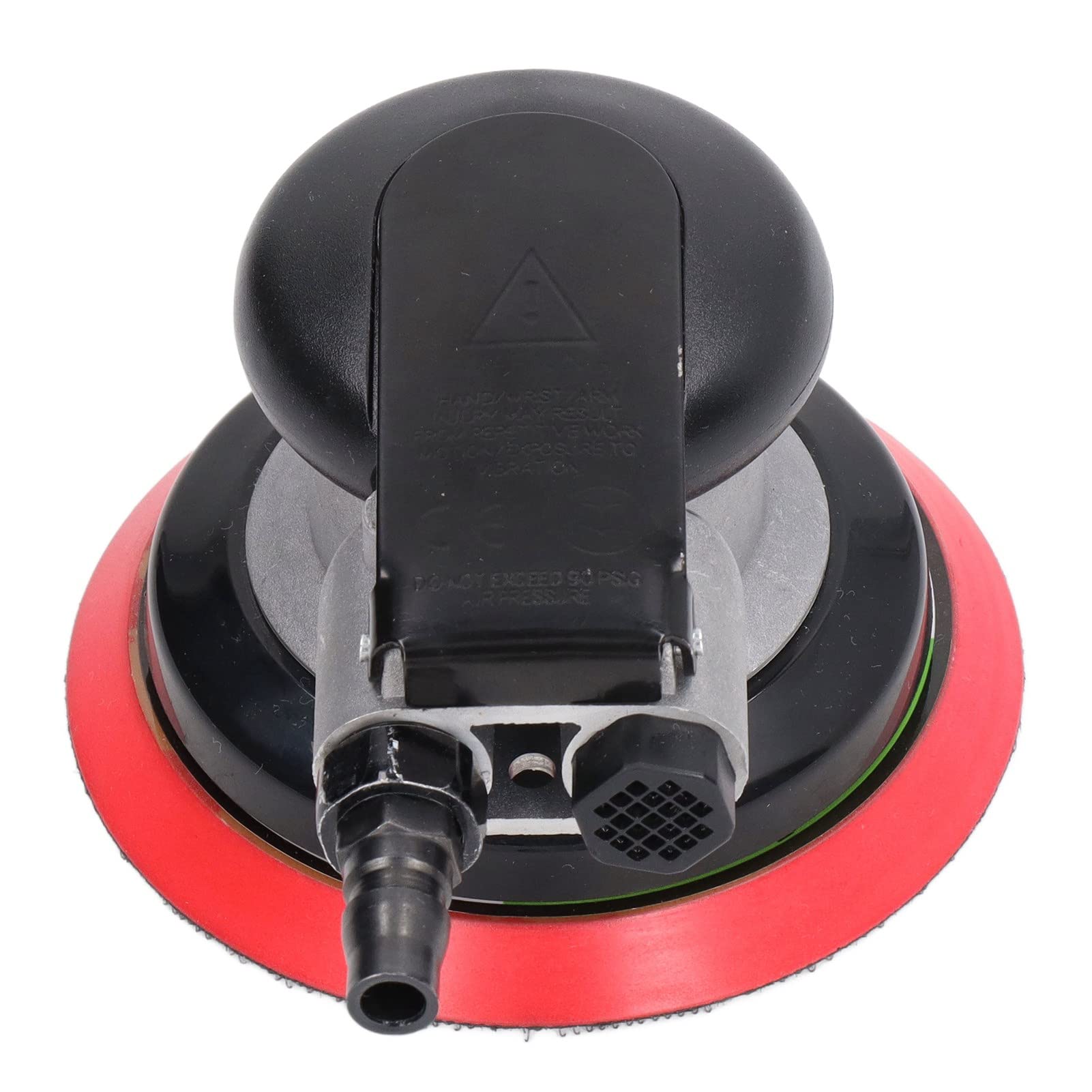 Orbital Sander - Pneumatic Palm Grinder Tool with 1/4in Inlet & 5Pcs Sandpaper Set | Easy Operation for Woodworking, Metal Polishing & DIY Projects