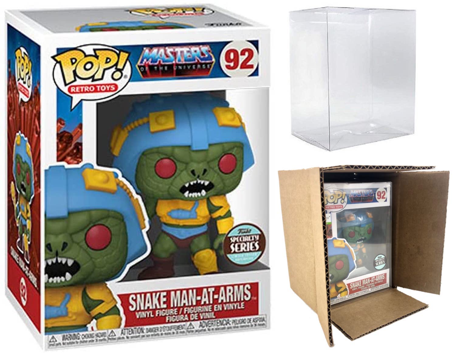 Funko Pop! Masters of The Universe - Snake Man-at-Arms Collectible Vinyl Figure - Specialty Series with Pop Protector Case | Perfect for Display, Gifts & Pop Culture Collections