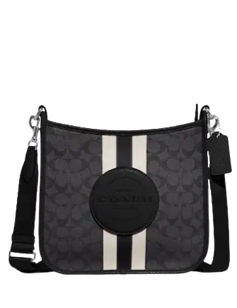 Coach Dempsey Signature Jacquard File Bag with Stripe & Patch - Stylish Work Tote for Office, Business Travel & Daily Commute