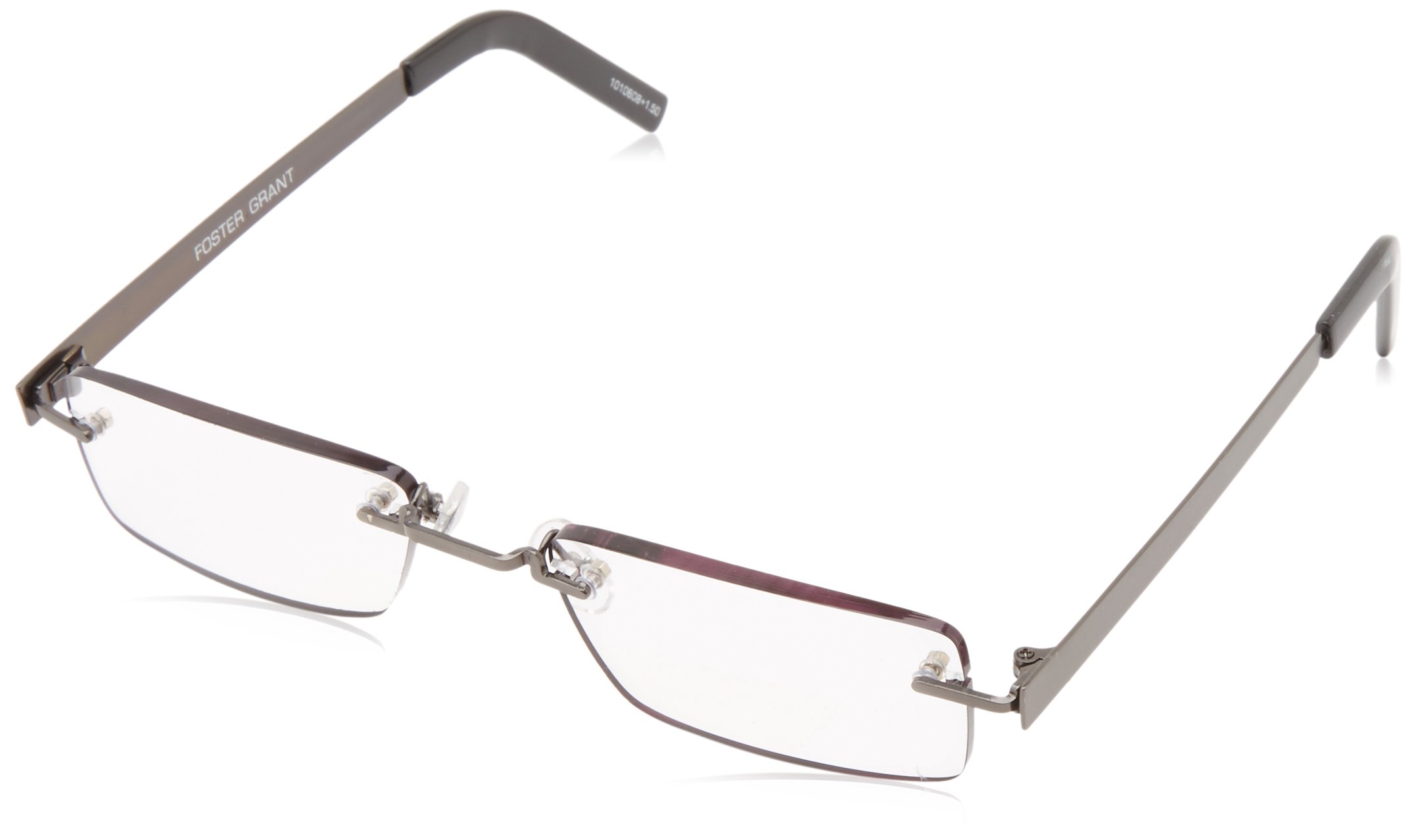 Foster Grant Men's Kennedy Square Reading Glasses +1.00 to +4.00 Strength – Lightweight & Durable for Office, Reading & Computer Use
