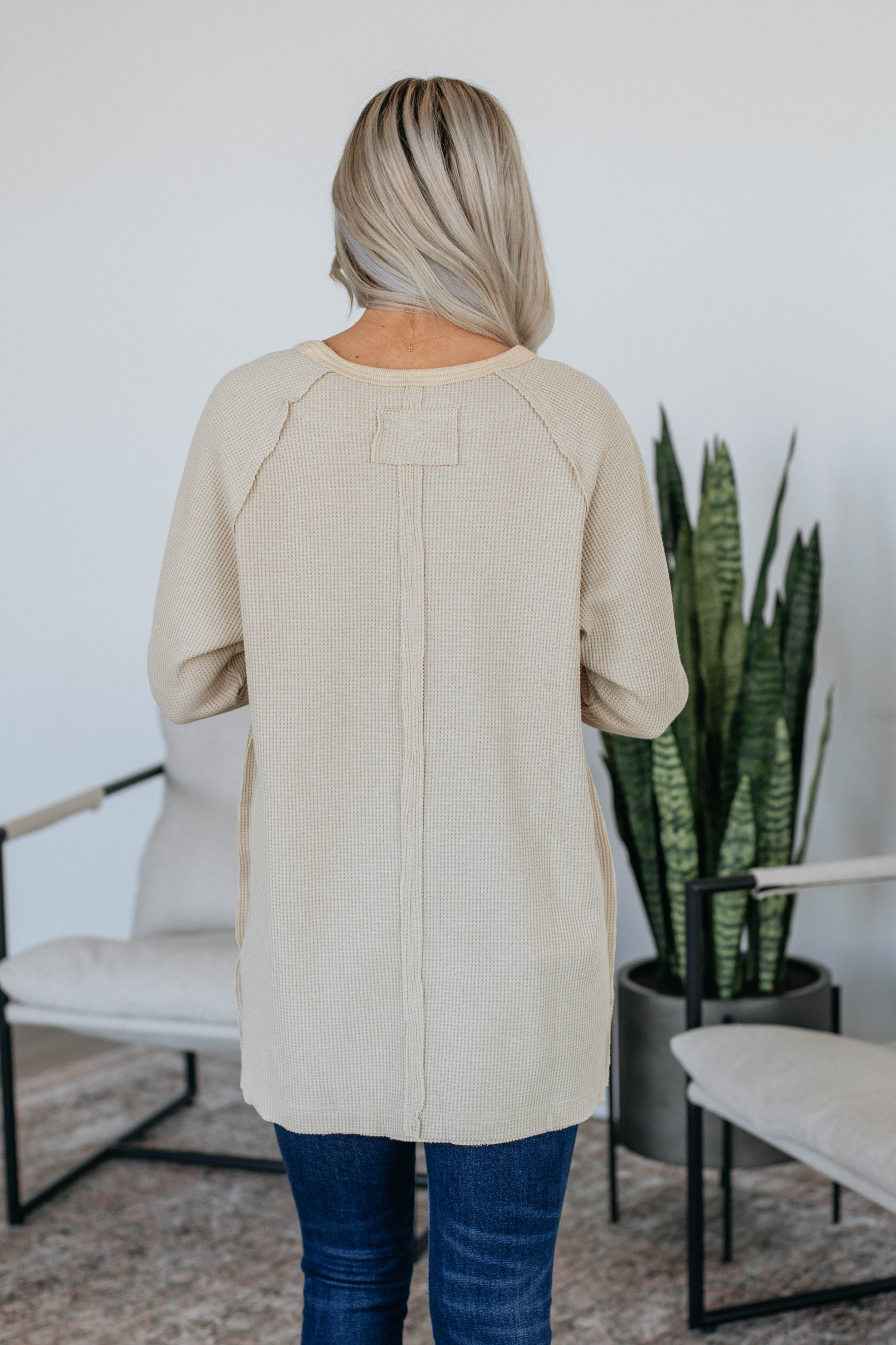 Dafina Knit Top for Women - Soft & Comfortable Oatmeal Sweater | Perfect for Casual Wear, Layering & Fall Outfits