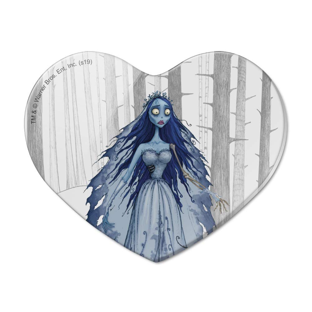 Corpse Bride Heart-Shaped Acrylic Fridge Magnet - Perfect for Halloween Decor, Kitchen Accessories & Gift Ideas