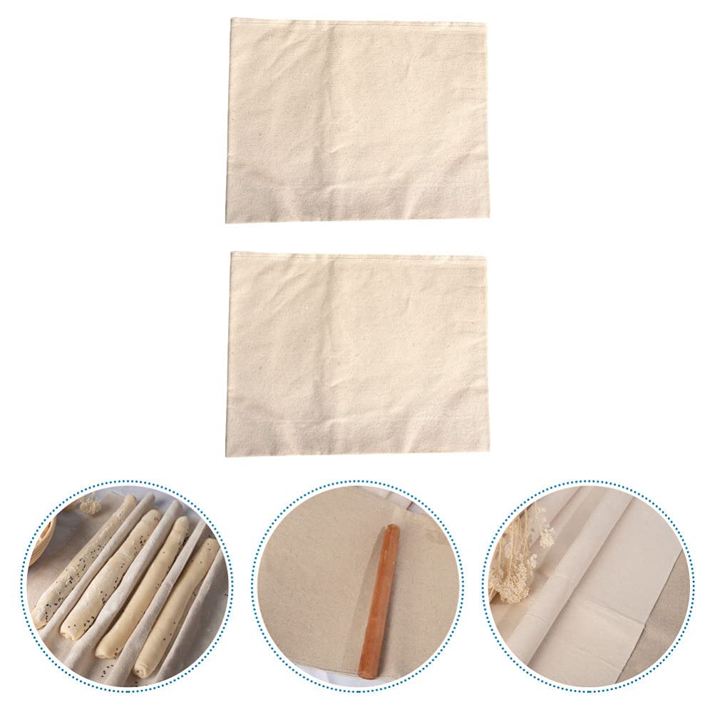 French Bread Proofing Linen Towel Set of 2 - Handmade Baking Pastry Cloth for Ciabatta, Baguette & Artisan Bread - Perfect for Home Kitchen, Bakery Shop & Sofa Couch Decor