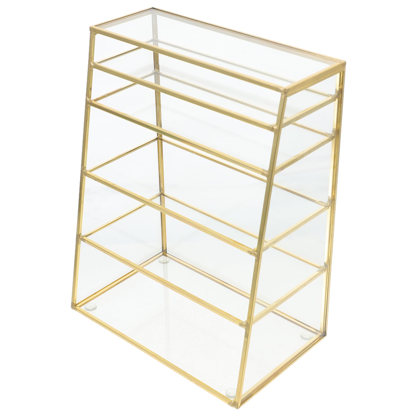 5-Tier Mirrored Makeup Organizer with Glass Shelves - Lipstick & Cosmetic Storage Box, Vanity Tower for Powder, Brushes & Beauty Products | Perfect for Bathroom Counter, Dressing Table & Bedroom Decor
