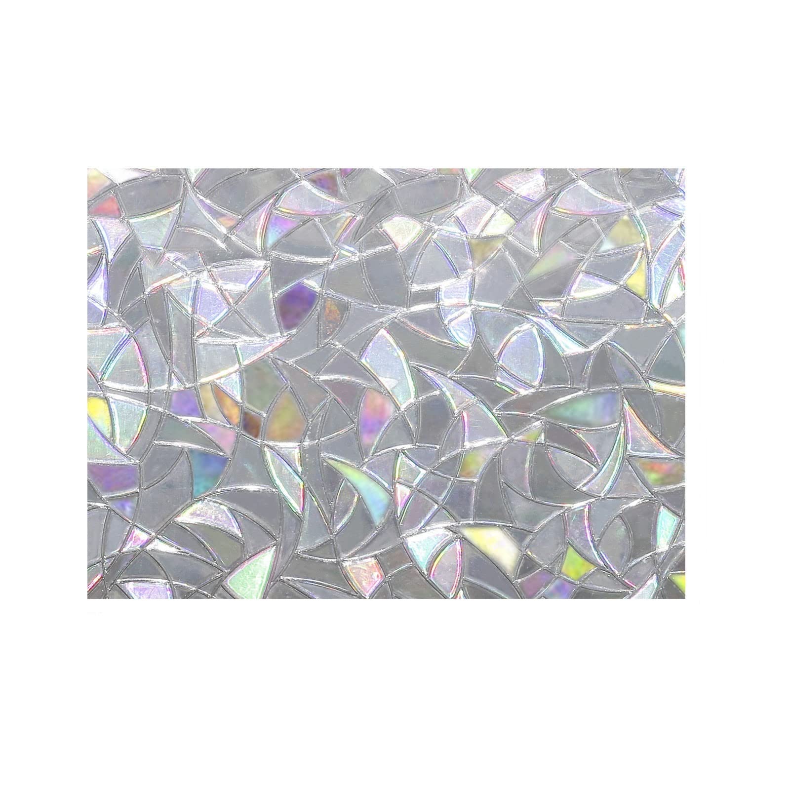 COOH Frosted Privacy Window Film - Non-Adhesive Decorative Sticker for Living Room & Bedroom Windows - Girls Room Decor - One Size (A) - Perfect for Home, Office, and Nursery Privacy Solutions