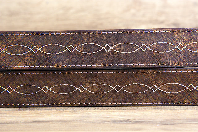 46 Inch 3D Brown Genuine Leather Cowboy Belt for Men with Silver Buckle - Perfect for Western Outfits, Rodeo Events & Country Style Fashion