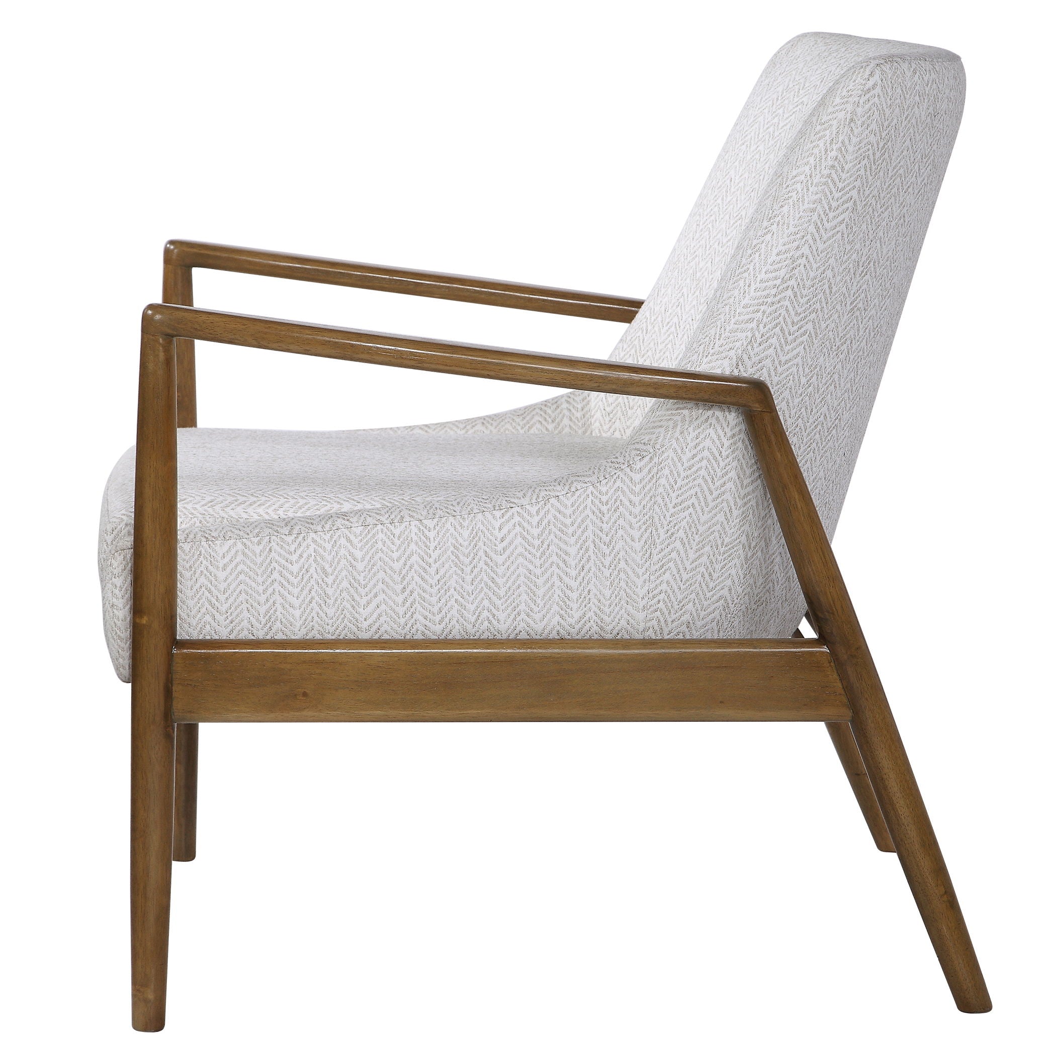 White Bev Accent Chair - Modern Upholstered Lounge Chair for Living Room, Bedroom, or Office - Perfect for Reading, Relaxing, and Adding Stylish Seating