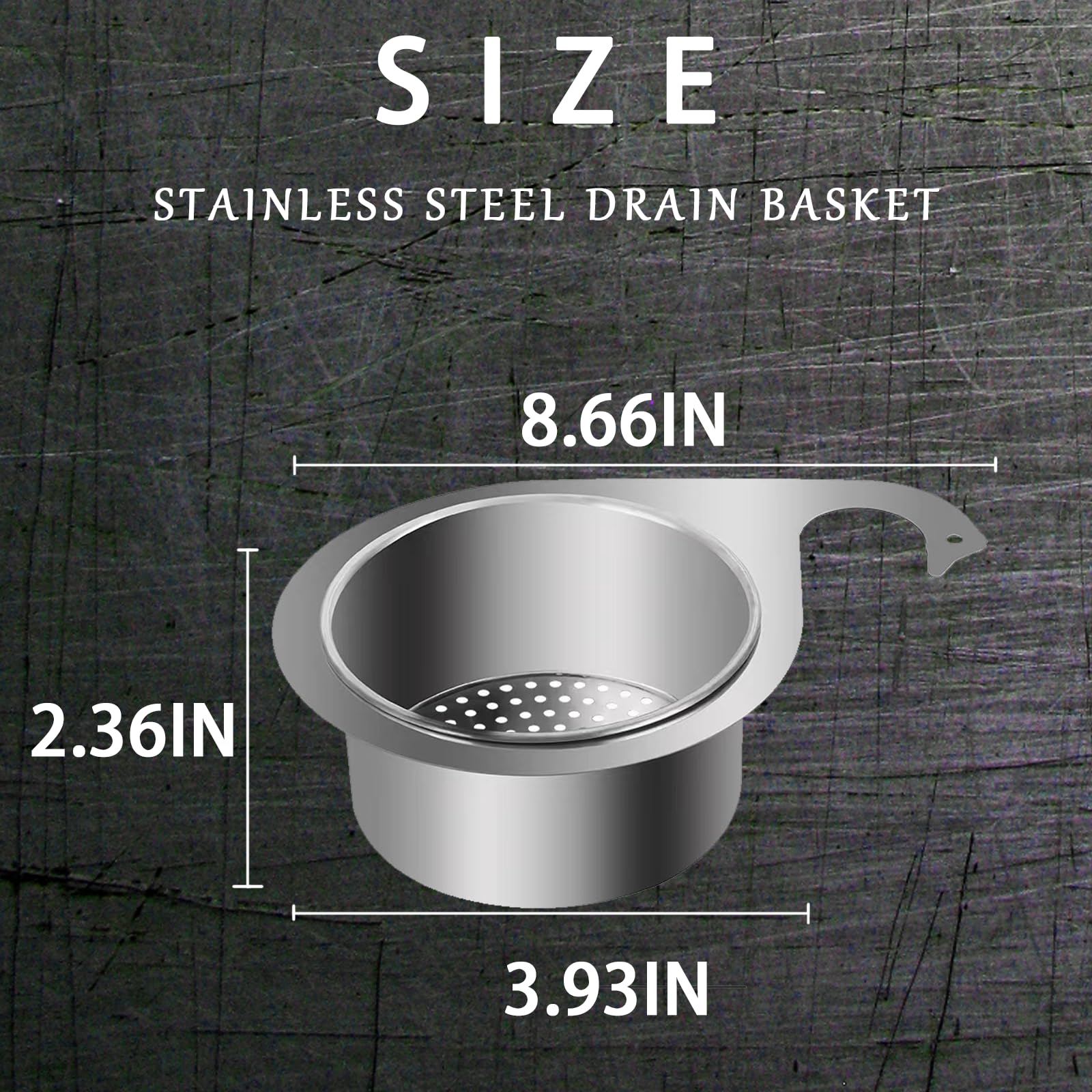 Stainless Steel Kitchen Sink Filter Basket - Hanging & Vertical Design for Food Waste, Vegetable & Fruit Cleaning | Durable Sink Strainer for Easy Kitchen Cleanup (1-Pack)