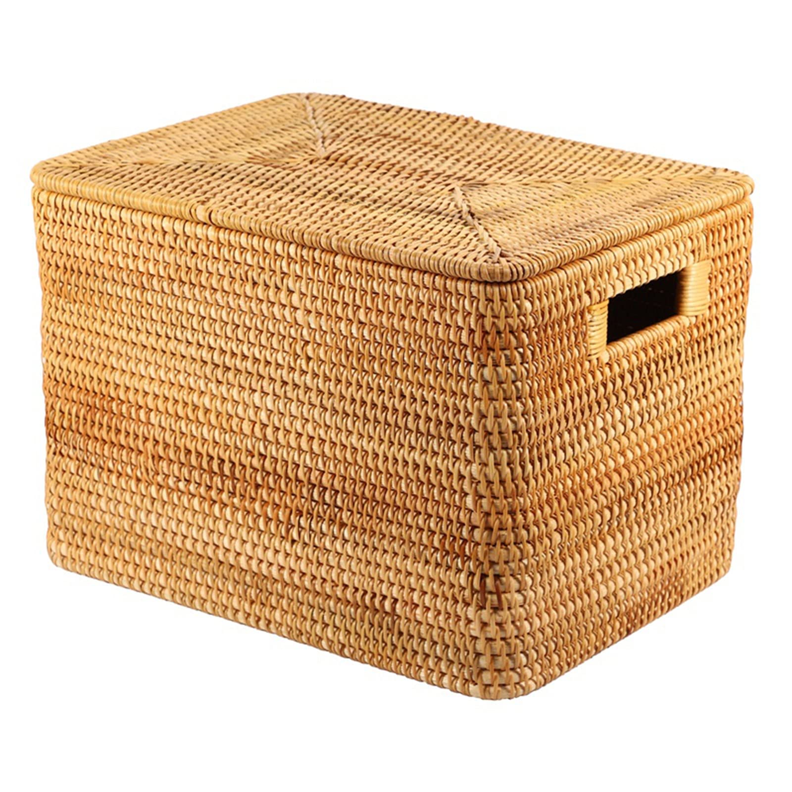 Dalibai Large Woven Rattan Laundry Basket - Handmade Portable Clothes Hamper with High Capacity for Bedroom, Bathroom & Closet Organization | Stylish Storage Solution for Towels, Toys & Household Items