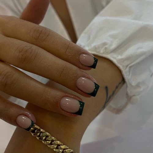 french square dark green