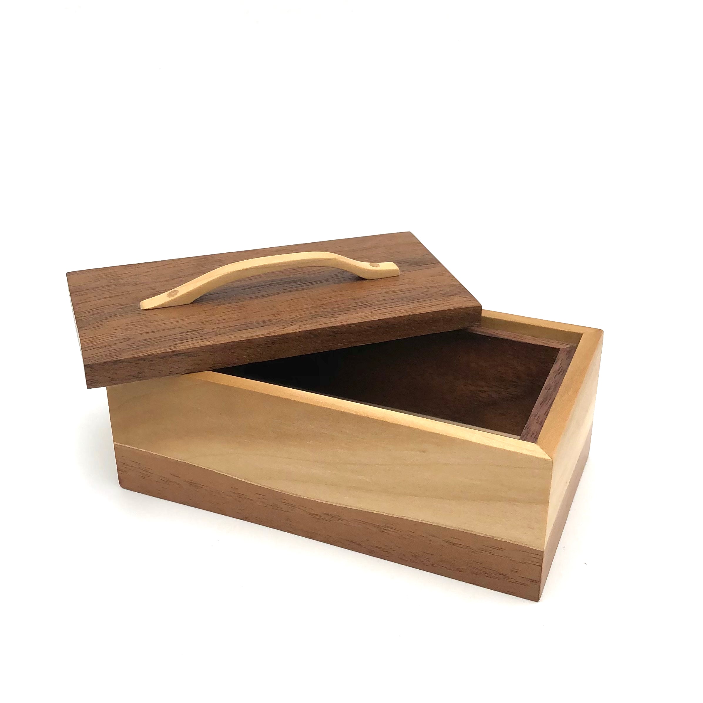 Handcrafted Wooden Jewelry Box - Shellacked Walnut, Poplar & Aspen Landscape Design - Perfect for Gift Giving & Jewelry Storage (Model #LB03)