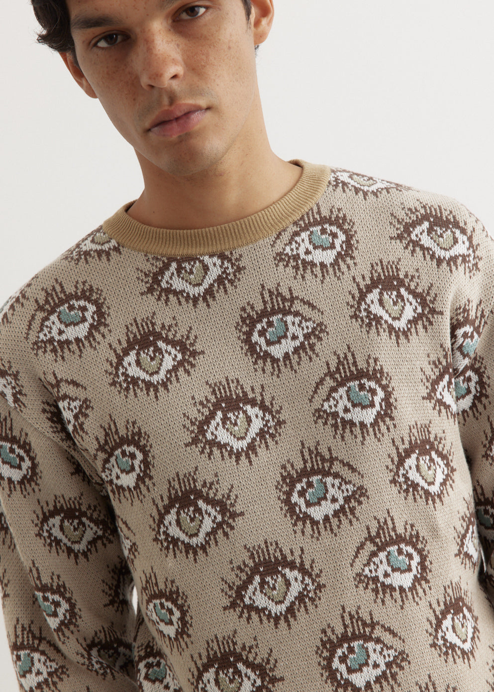 Vintage 8G Jacquard Knit Speakeasy Sweater for Men & Women - Retro Style Pullover for Casual Wear, Fall & Winter Fashion