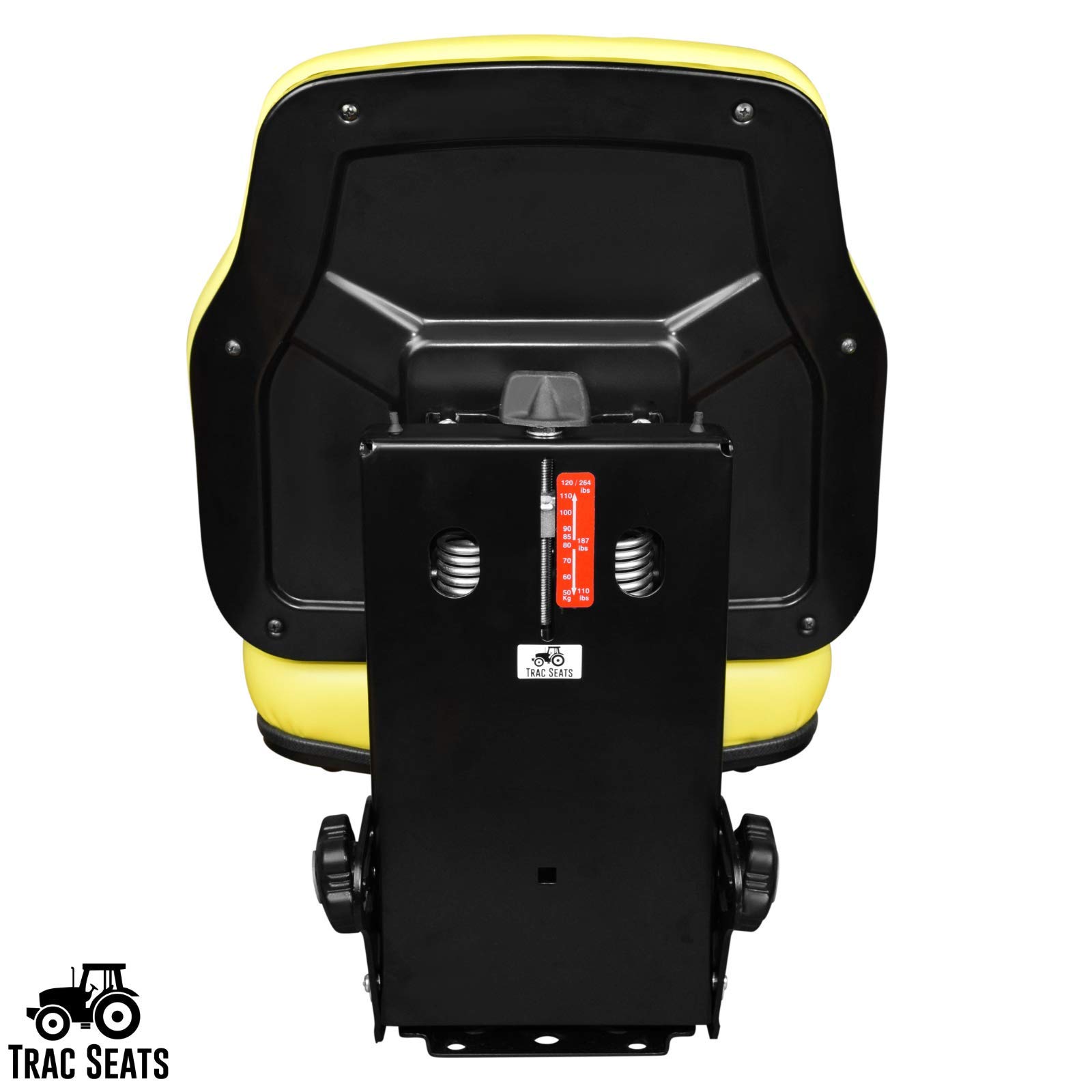 Heavy Duty Tractor Seat for John Deere 5045E 5055E 5065E 5075E - TRAC SEATS Suspension Seat with 2-Prong Safety Switch - Perfect for Farming, Construction & Off-Road Vehicles