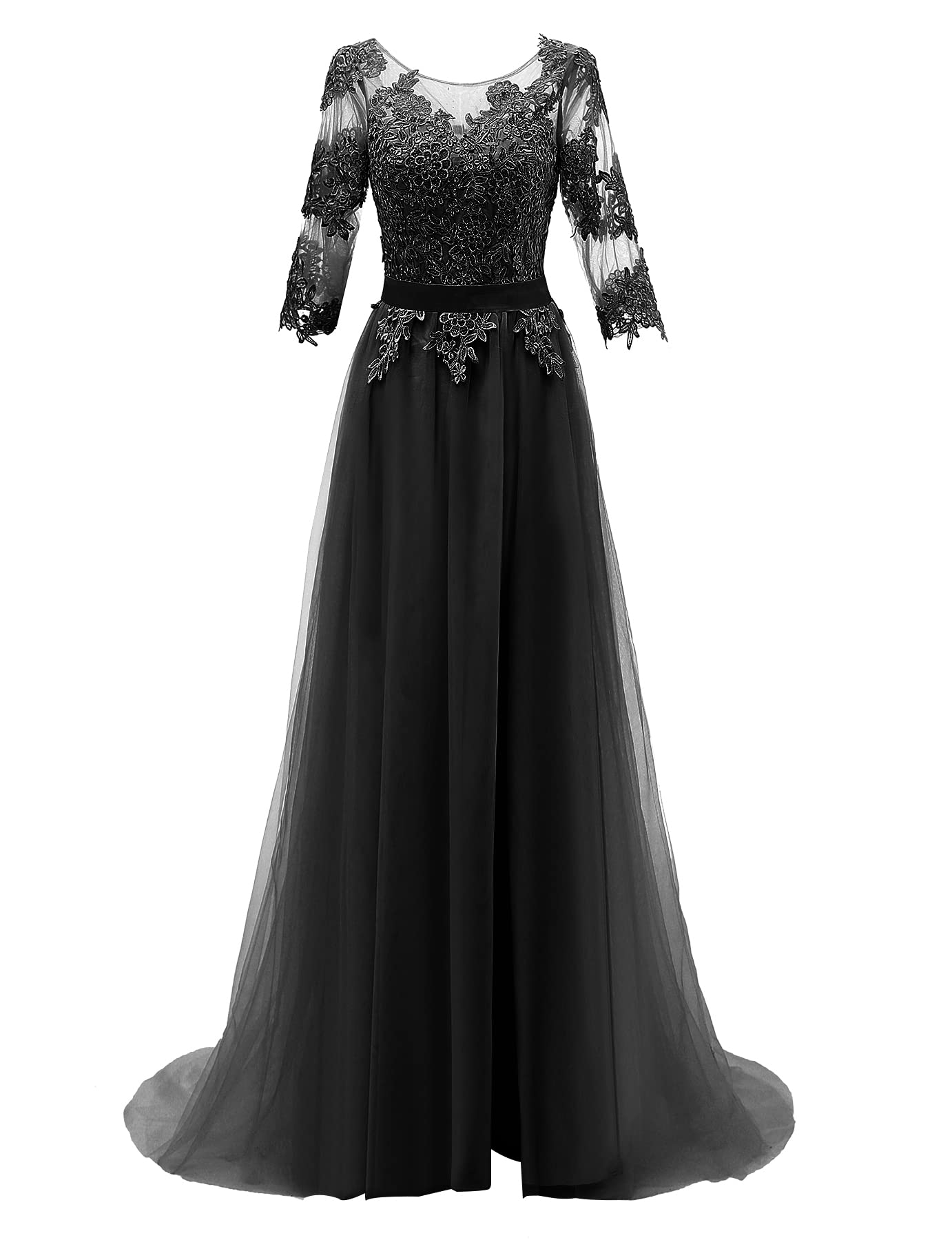 Elegant Mother of the Bride Dresses - Lace & Tulle Wedding Guest Gowns with Sleeves for Mother of Groom | Perfect for Formal Weddings, Church Ceremonies & Special Occasions
