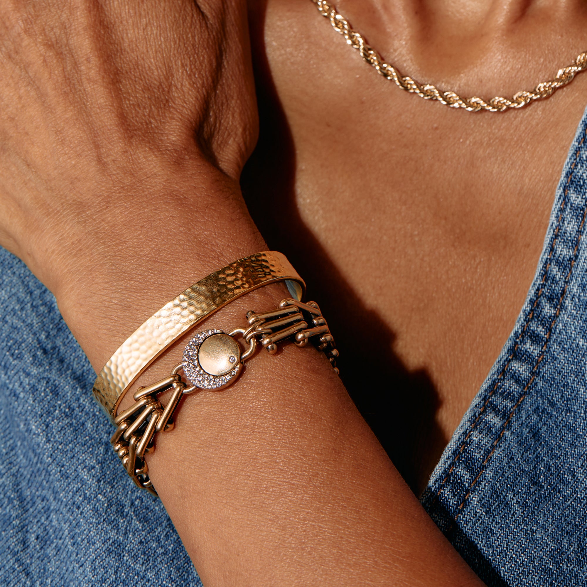 Hammered Cuff Bracelet - Handmade Boho Jewelry for Women - Perfect for Layering & Everyday Wear