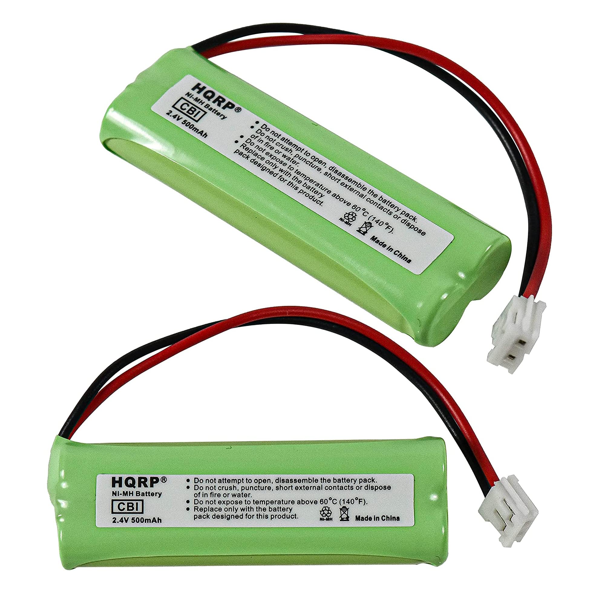 HQRP 2-Pack Rechargeable Cordless Phone Batteries Compatible with VTech BT-18443 / BT18443 - Long Lasting Replacement Battery for Home & Office Use
