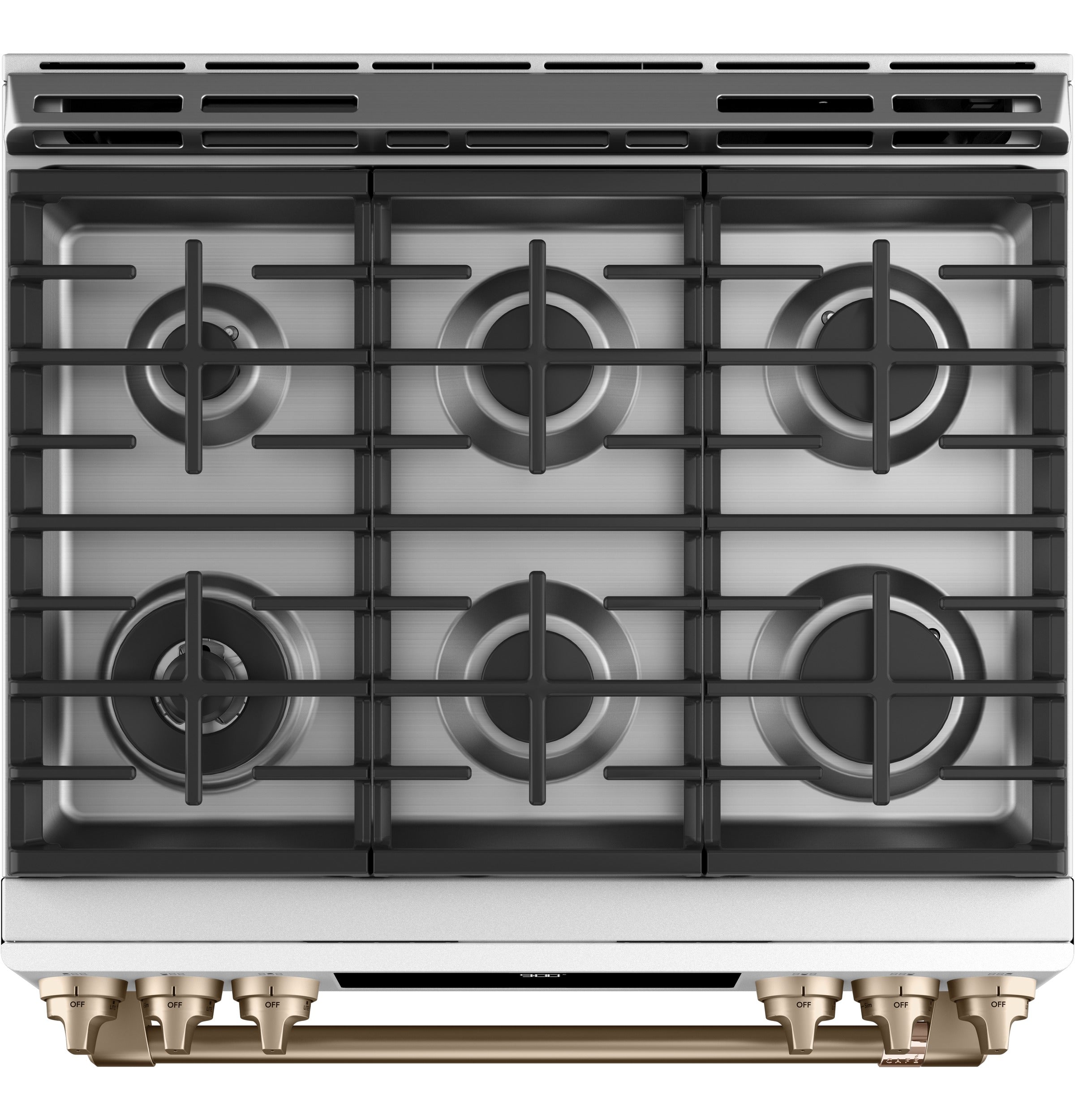 Café™ Matte White 30-Inch Slide-In Front Control Dual Fuel Convection Range with Air Fry & Warming Drawer (5.7 Cu.Ft) - Perfect for Modern Kitchens, Baking, Roasting & Air Frying | Model CC2S900P4MW2