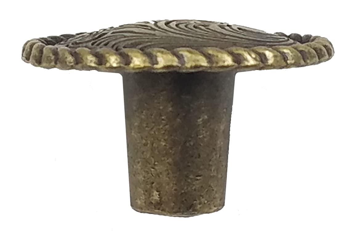24 Pack Classic Americana Antique Brass Drawer Knobs - Vintage Cabinet Hardware for Dressers, Kitchen Cabinets & Furniture Restoration