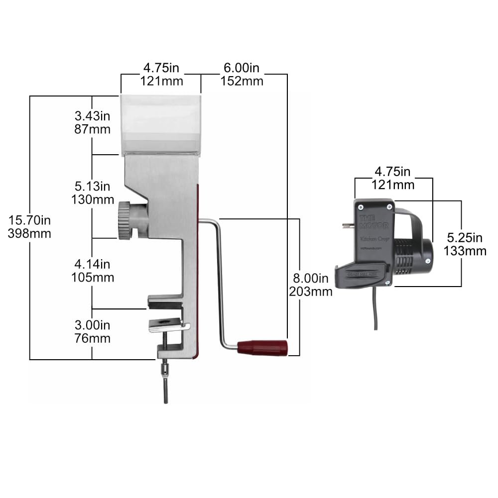 Premium Stainless Steel Grain Mill for Wheat Flour Grinding - Heavy Duty Electric Grain Grinder with Metal Burrs - Perfect for Home Baking, Bread Making & Healthy Cooking