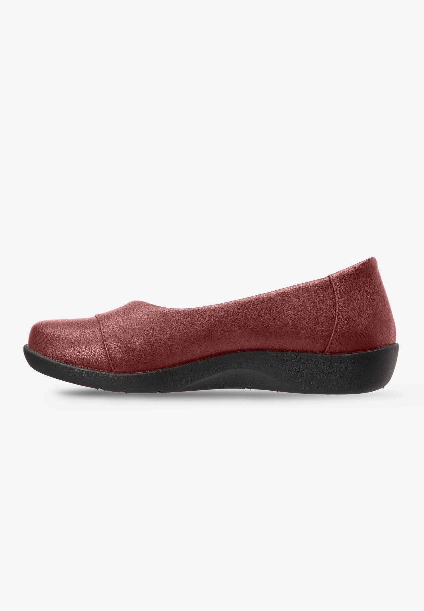 Comfortview Women's Wide Width The Gab Flat Shoes - Comfortable Slip-On Flats for Women with Wide Feet | Perfect for Work, Travel & Everyday Wear