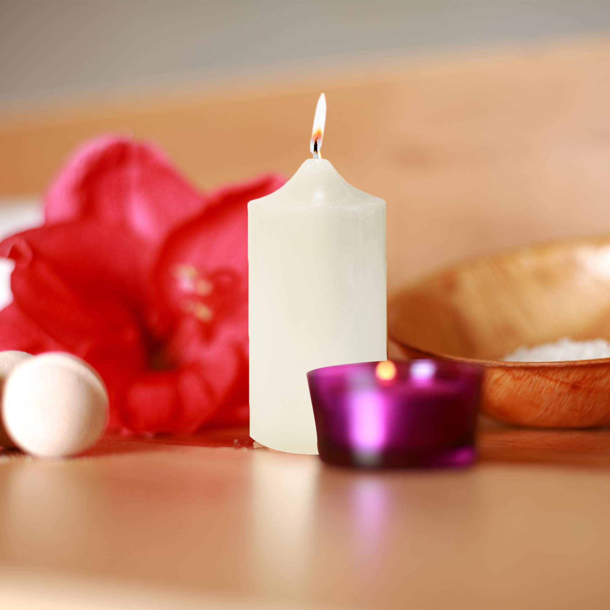 Unscented Ivory Pillar Candles 3