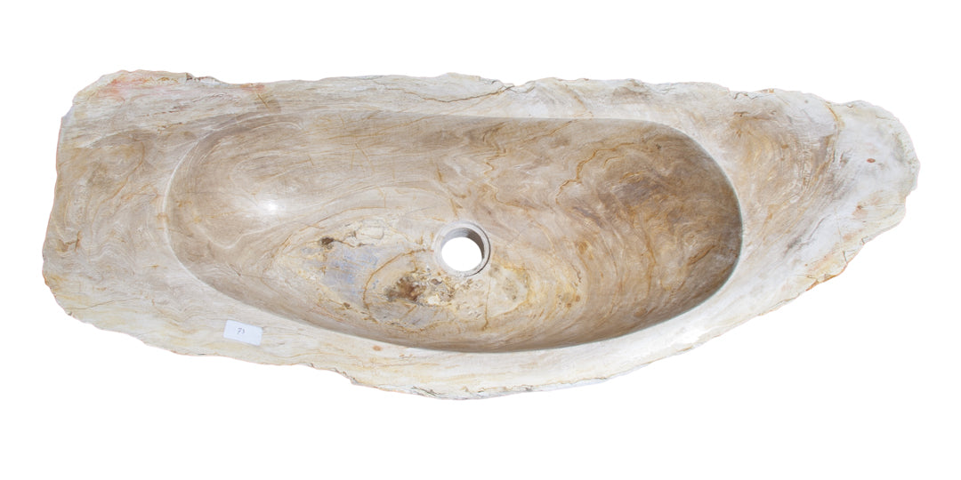 Natural Petrified Wood Bathroom Sink - 30 to 36 Inch Vanity Top with Unique Fossilized Patterns | Perfect for Rustic, Farmhouse & Luxury Bathroom Decor