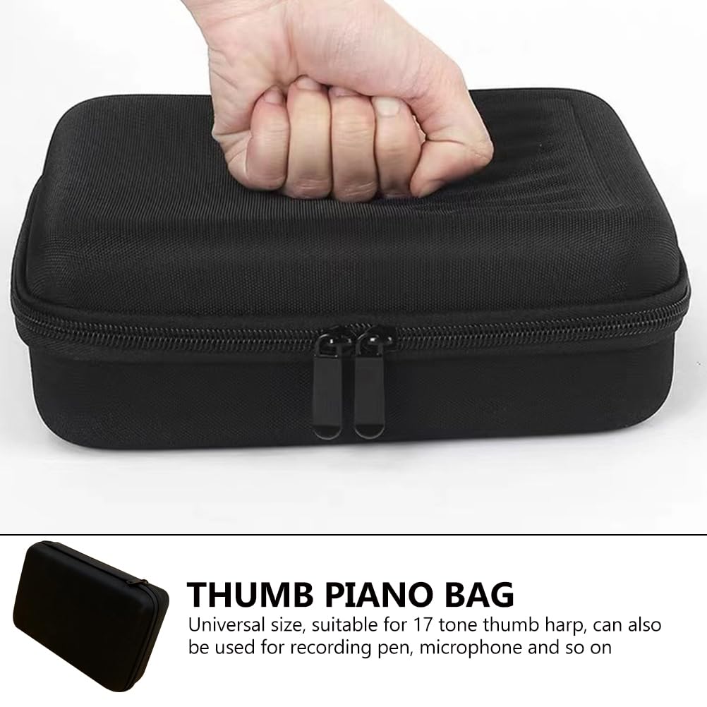17 Key Kalimba Case - Shockproof Thumb Piano Holder Bag with Mesh, EVA Storage Box for 17-Key Kalimba - Perfect for Travel, Practice & Performance Accessories