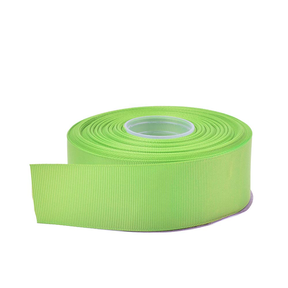 1.5 Inch Apple Green Grosgrain Ribbon - 25 Yards Per Roll for DIY Crafts, Bow Making, Wreaths, Gift Wrapping, Hair Accessories & Wedding Decor - Perfect for Party Decorations, Scrapbooking and Seasonal Projects