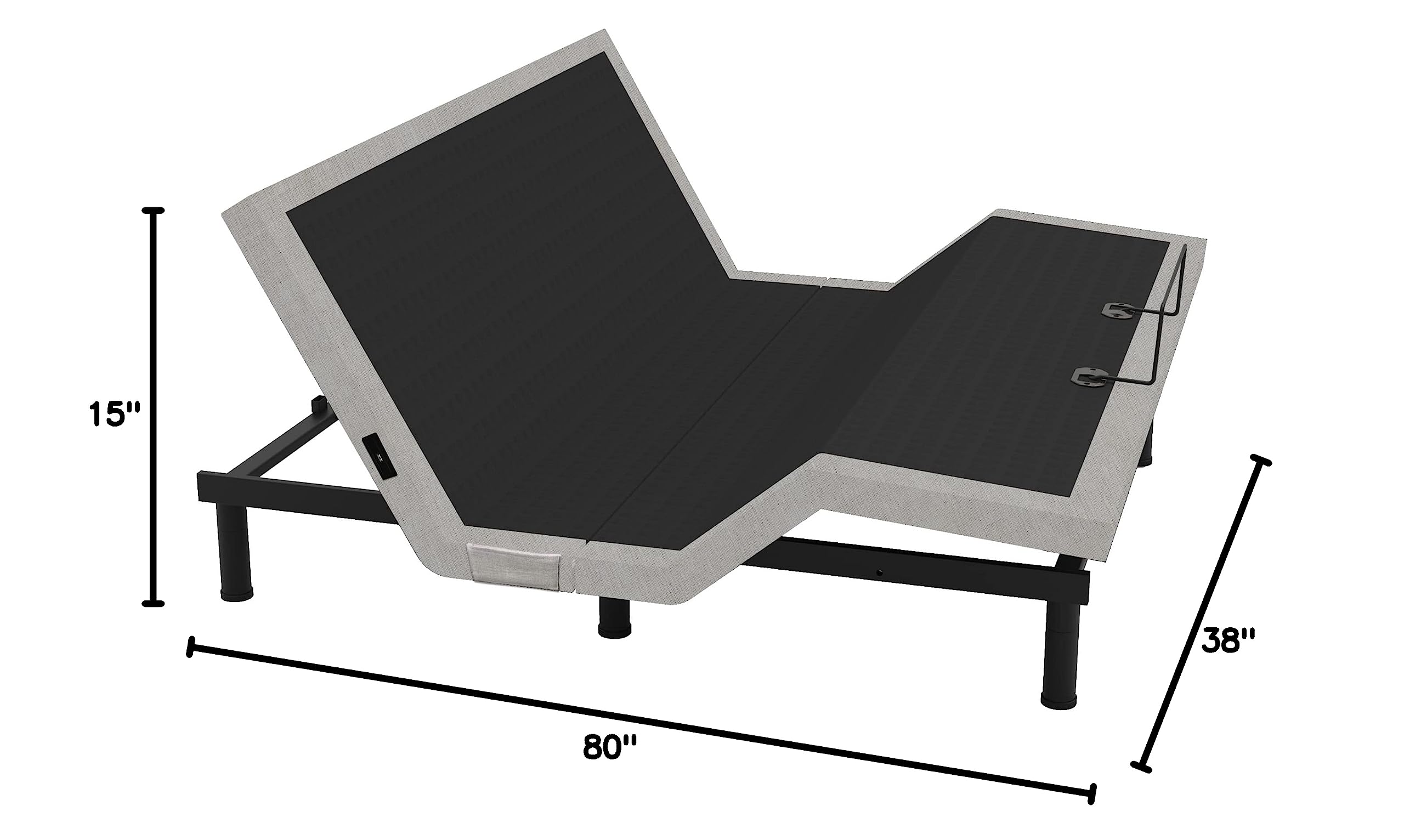 Split King Adjustable Bed Base with Full Body Massage, USB Ports & Zero Gravity - Anti-Snore Feature, Memory Positions, Under Bed Lighting & Wireless Remote Control - Perfect for Couples, Home Theater & Relaxation