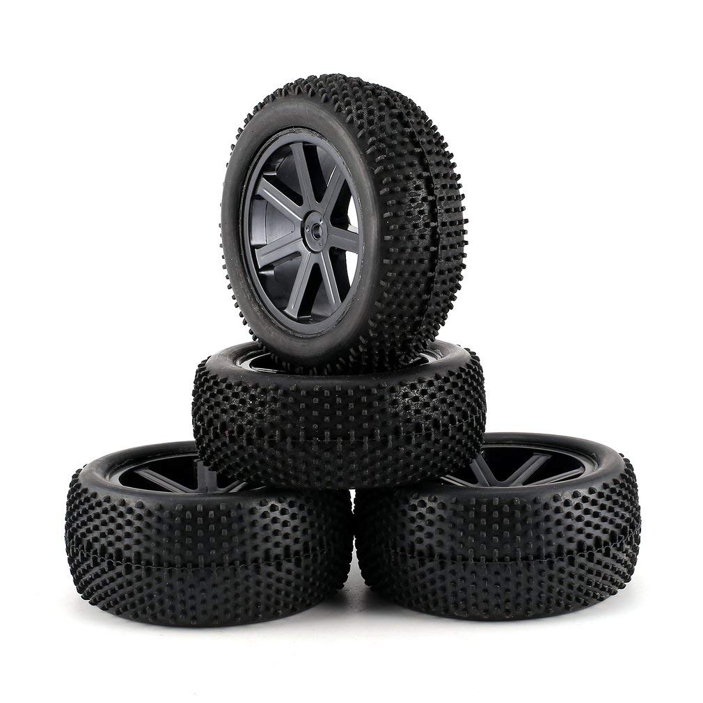 1:10 RC Car Buggy 85mm Wheel Hub & Tires Set - Off-Road Spare Parts for Racing & Crawling