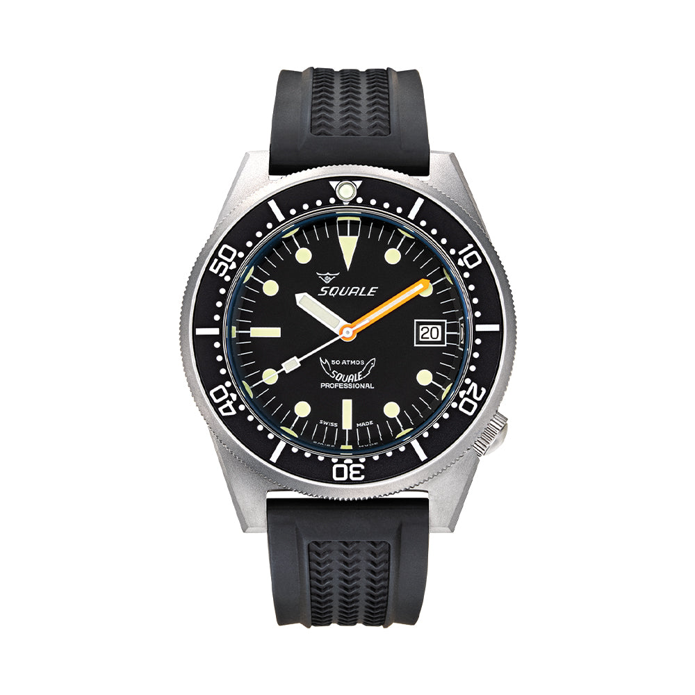 42mm Black Blasted Stainless Steel Watch with Black Rubber Strap - Stylish and Durable for Men, Perfect for Casual Wear, Sports, and Outdoor Activities