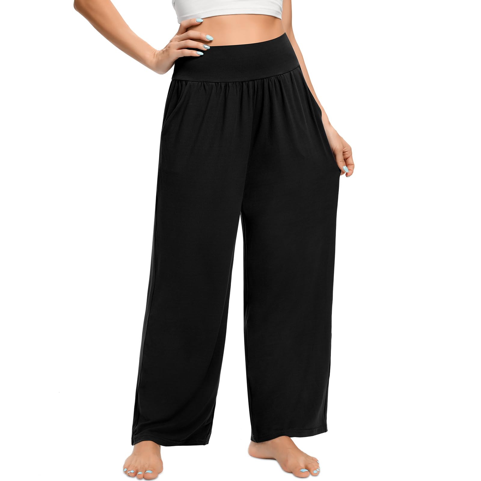 Annenmy Women's High Waisted Yoga Pants with Pockets - Lightweight Stretchy Sweatpants for Workout, Jogging & Lounge - Comfortable Loose Fit Casual Athletic Pants for Women | Perfect for Yoga, Gym, Running & Everyday Wear