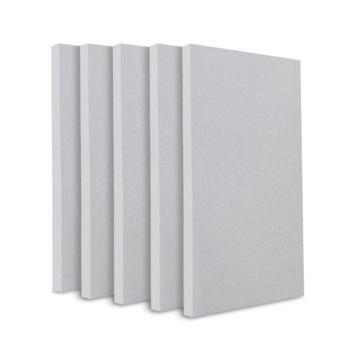 HOMEDI 5-Pack High-Density Polyurethane Foam Rubber Sheet (100x200x1cm) - HR Foam for Upholstery, Sofas, Mattresses & Cushion Filling - Gray - Perfect for DIY Furniture, Home Decor & Craft Projects