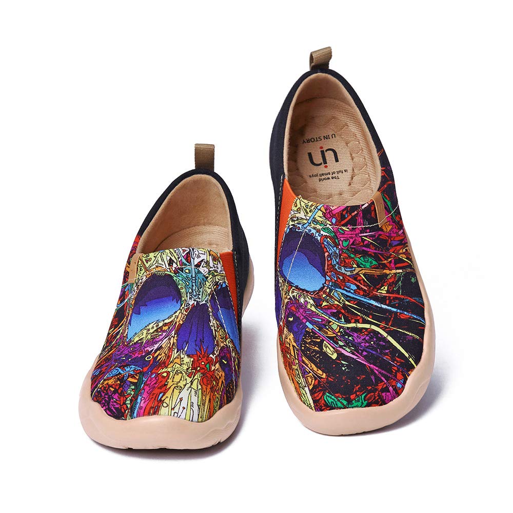 UIN Men's Art Design Slip-On Loafers - Lightweight Comfortable Travel Shoes for Walking, Casual Fashion Sneakers | Perfect for Travel, Work, and Everyday Wear
