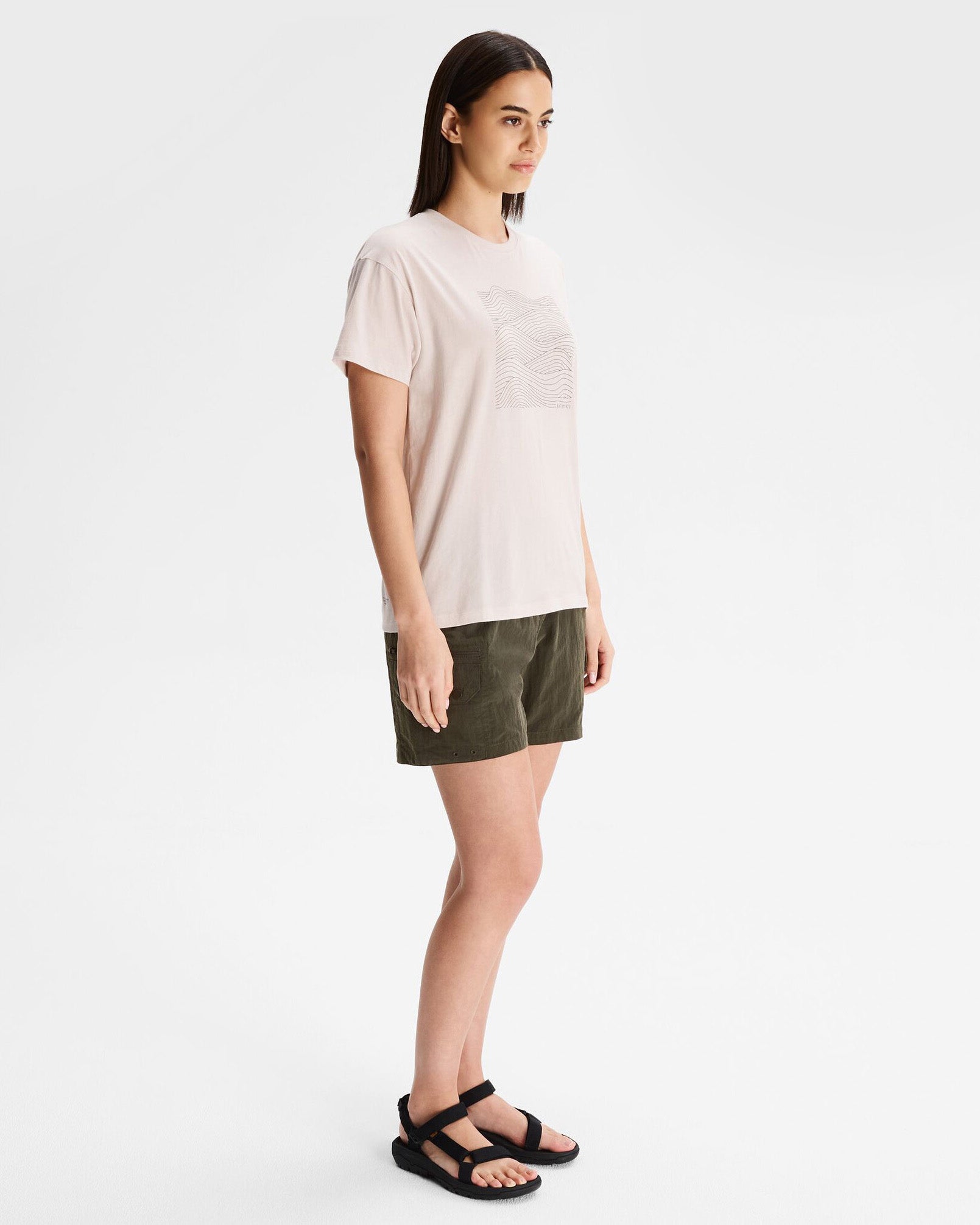 Organic Cotton Women's Ripple T-Shirt - Soft & Comfortable Eco-Friendly Tee for Casual Wear & Everyday Outfits