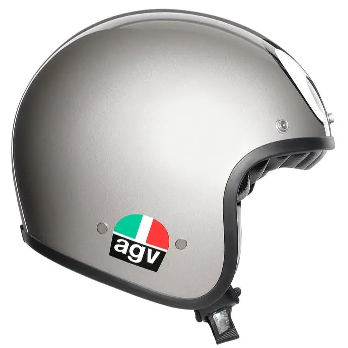 AGV X70 MontJuic Silver Motorcycle Helmet - Lightweight & DOT Certified for Street & Racing - Perfect for Urban Commuting & Track Days