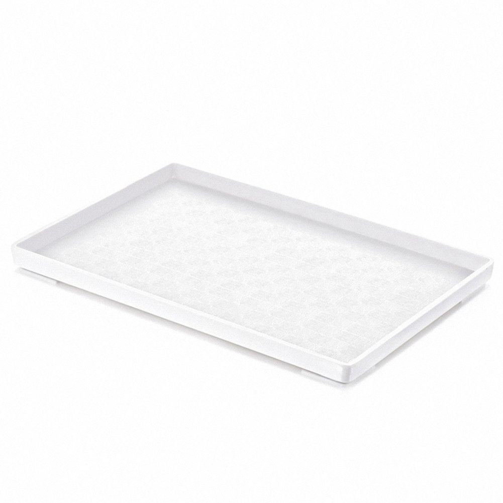 OMEM Large Reptile Food & Water Dish - Tortoise Bowl for Feeding, XL Size, White Lattice Design - Perfect for Turtles, Lizards & Amphibians in Terrariums & Habitats
