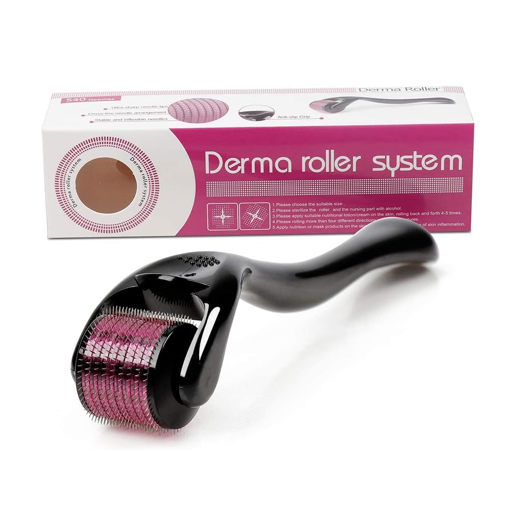 Agrogreen 0.5mm 540 Titanium Needle Hair Growth Roller | Repair Damaged Hair & Stimulate Follicles | Safe & Effective Derma Roller for Thicker Hair | At-Home Scalp Treatment for Men & Women | Pack of 1