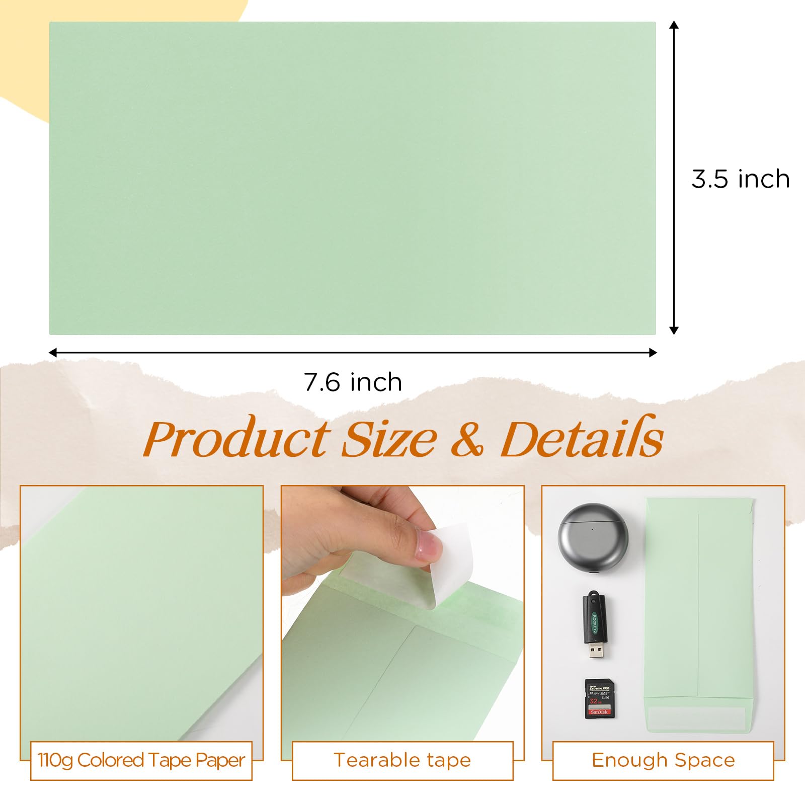 Fulmoon 500 Pcs Cash Envelopes Bulk - 110 GSM Money Saving Envelopes with Gummed Flap for Budgeting, Coin Storage & Gift Cards (3.5x6.5 Inch, Light Green) - Perfect for Cash Challenges, Wedding Cards & Office Organization
