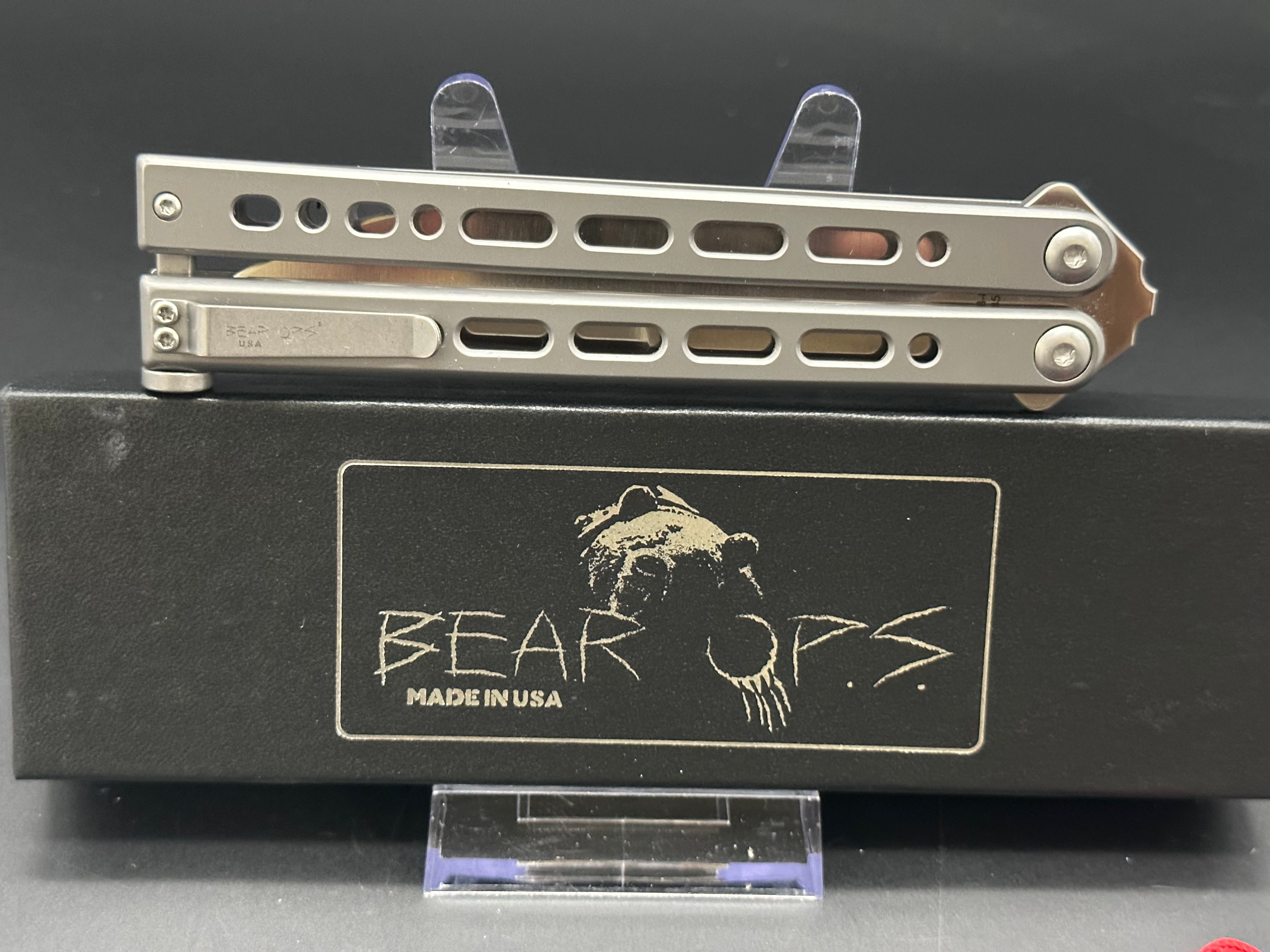 Bear Ops Bear Song VIII Butterfly Knife - Premium Stainless Steel Trainer for Beginners & Collectors - Perfect for Practice, Tricks & EDC (Everyday Carry)