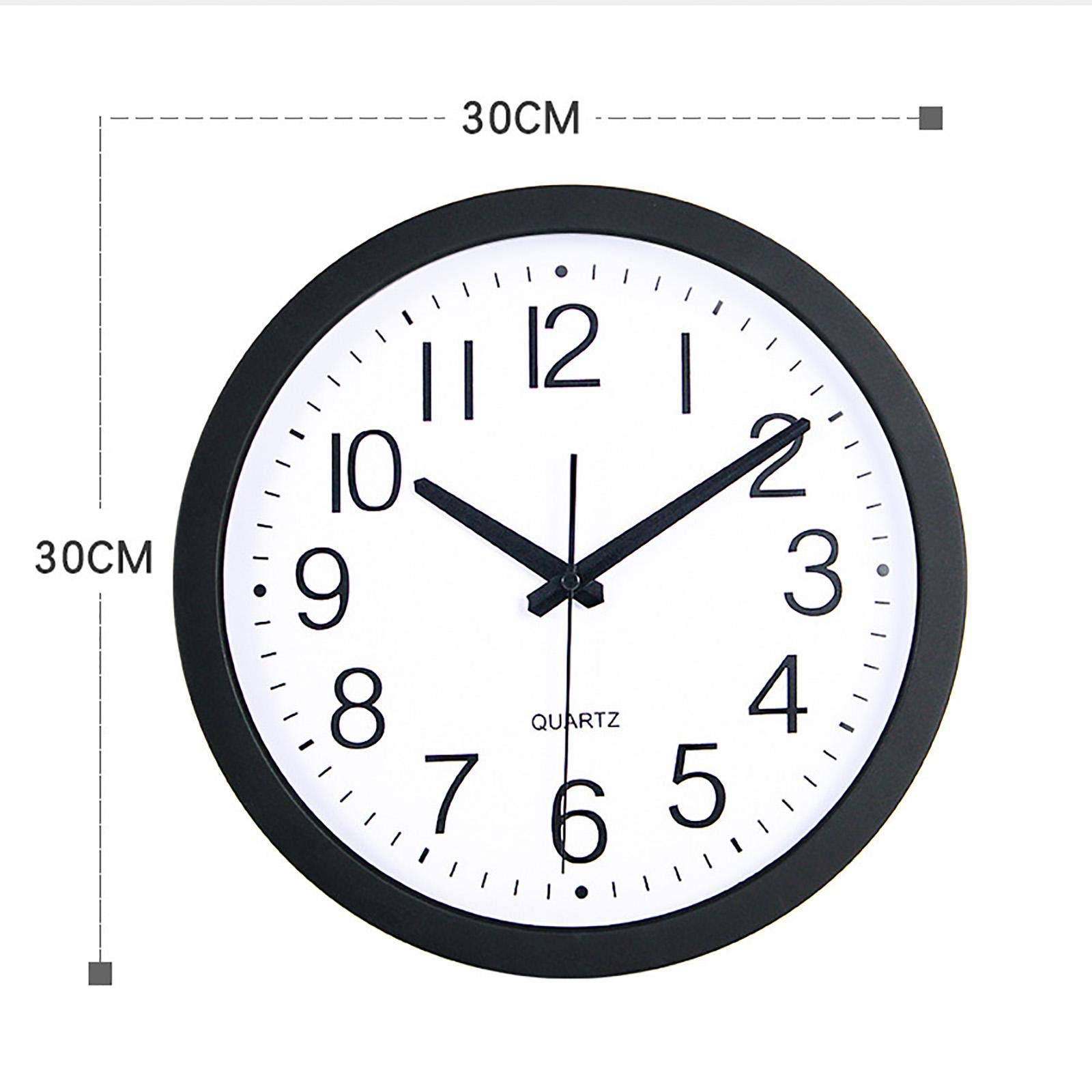 12 Inch Waterproof Outdoor Wall Clock - Silent Metal Garden Clock with Battery Operation for Patio, Yard & Home Decor - Perfect for Outdoor Living Spaces & Weatherproof Timekeeping