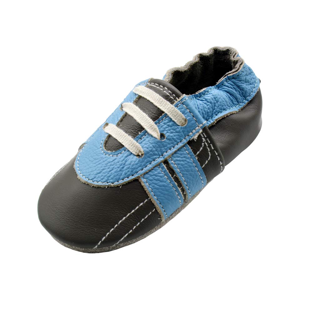 iEvolve Baby Leather Shoes - Soft First Walker Shoes for Toddlers, Breathable Crib Shoes & Comfortable Moccasins - Perfect for Indoor Play, First Steps & Special Occasions