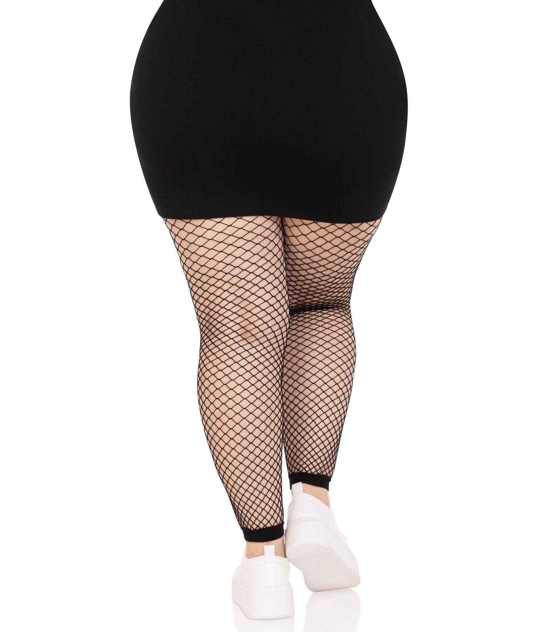 Leg Avenue Plus Size Delilah Footless Fishnet Tights - Stretchy & Comfortable for Women, Halloween Costumes, Cosplay & Fashion Outfits