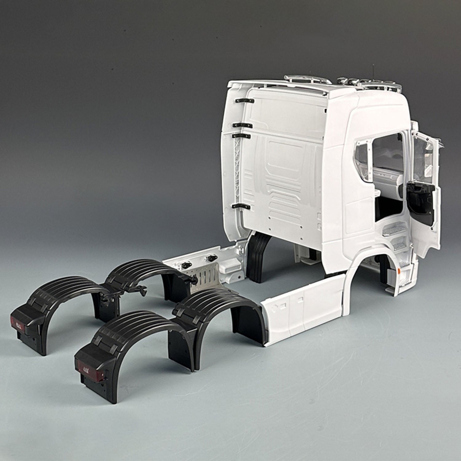 1/14 Scale 770S Plastic Cabin Kit for RC Tractor Truck - Unpainted Openable Shell - Remote Control Dumper Car Spare Parts - Perfect for RC Model Building, DIY Projects & Truck Simulation Scenes