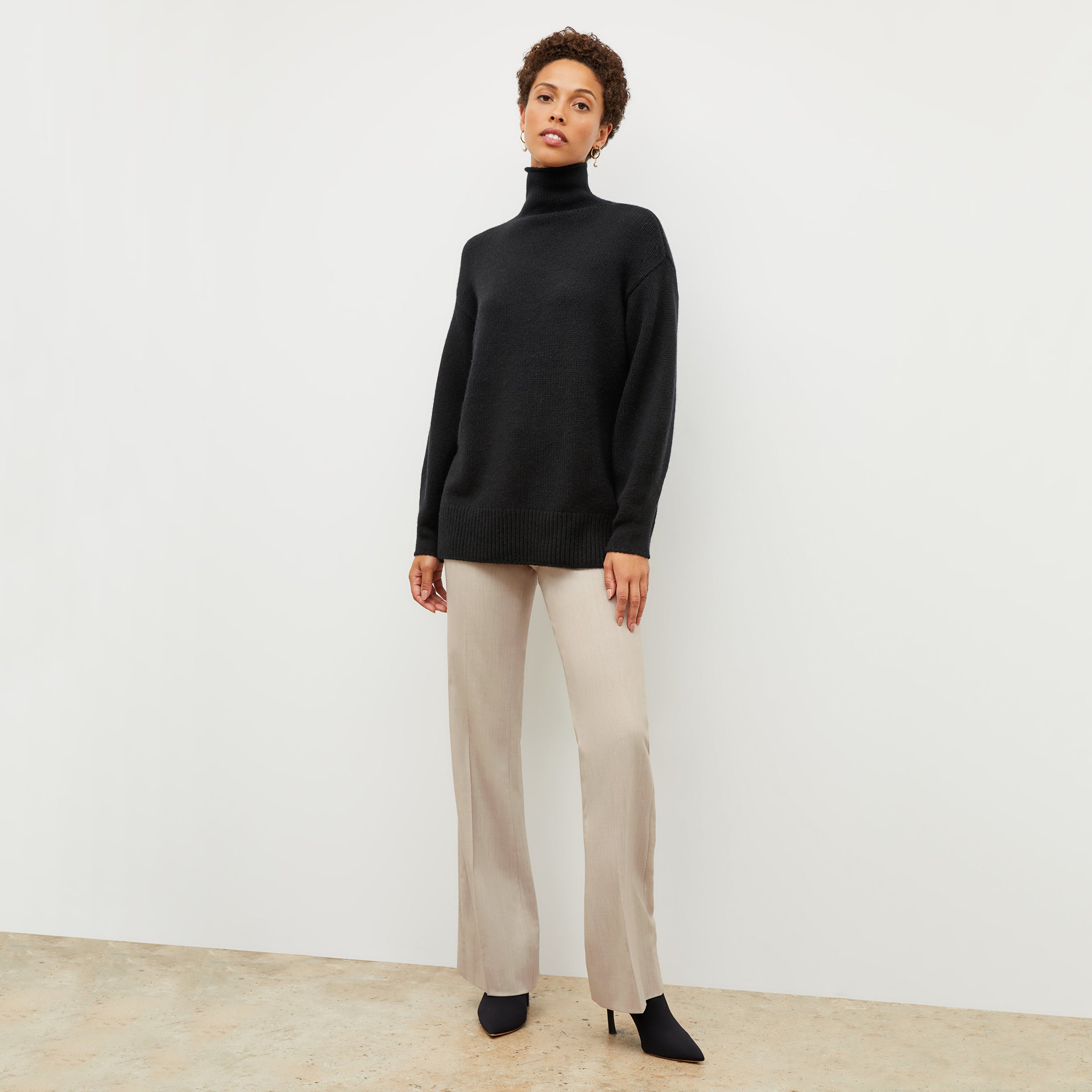 Horton Pant - Washable Wool Twill Pants for Men & Women | Natural Melange Color | Comfortable Office Wear & Casual Outfits