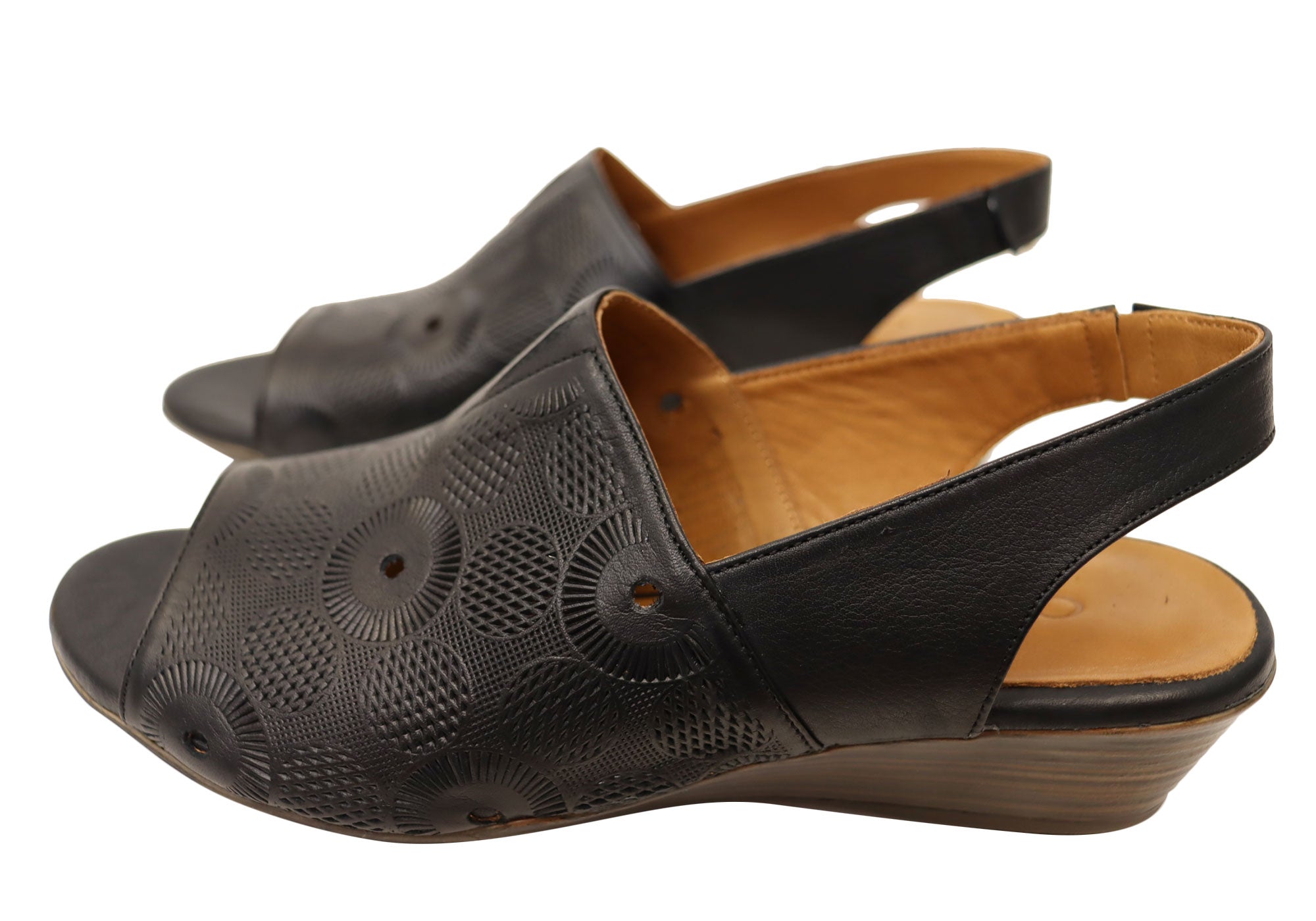 Orizonte Resley Women's Comfortable Leather Wedge Sandals - European Style Summer Casual Shoes for Walking, Travel & Beach Outfits