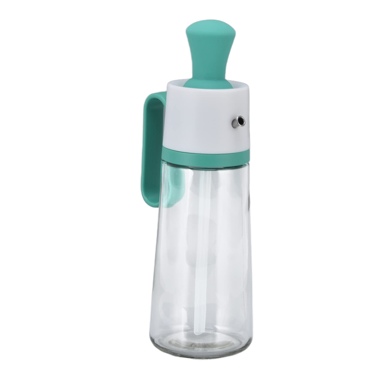Premium 550ml Oil and Vinegar Dispenser with Measurement Scale - Glossy Kitchen Oil Bottle for Even Pouring, Perfect for Cooking, Baking & Outdoor BBQ (Green) - Ideal for Salad Dressing, Marinades & Grilling