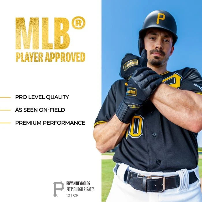 Franklin Powerstrap Hi Lite Infinite Series Youth Batting Gloves - Baseball & Softball Training Gloves for Kids - Perfect for Hitting Practice, Games & Fielding