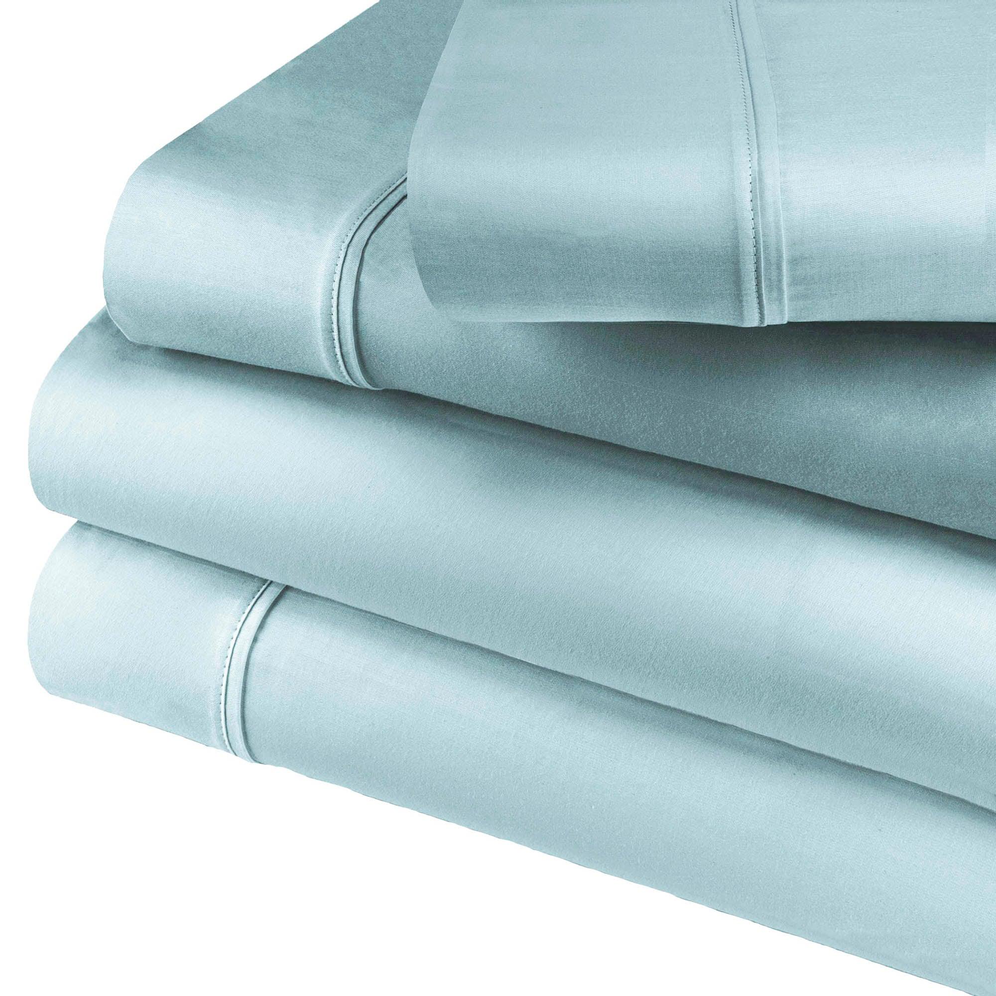 600 Thread Count Cotton Blend Solid Deep Pocket Sheet Set - Ultra Soft & Breathable Bed Sheets for Queen & King Size Beds - Perfect for Luxury Bedroom & Hotel Use